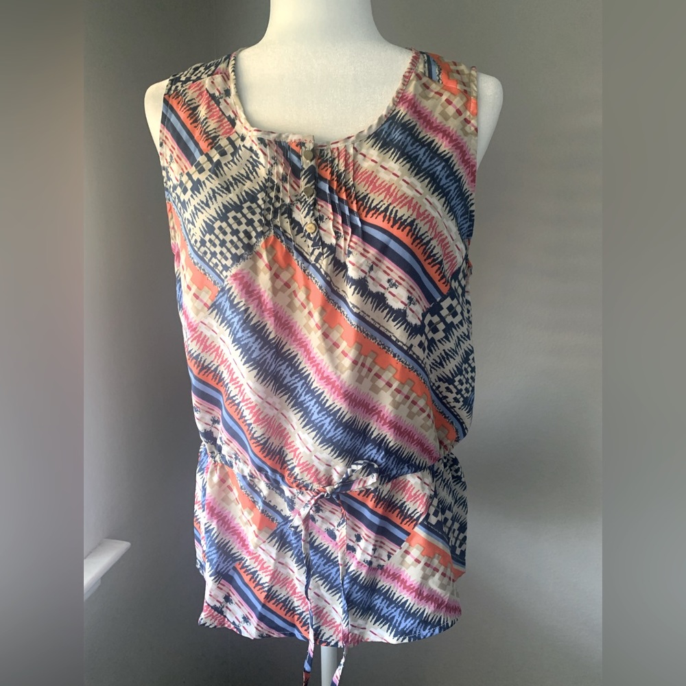 Rafaella blouse size large multi color
